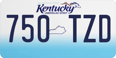 KY license plate 750TZD