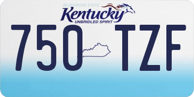 KY license plate 750TZF