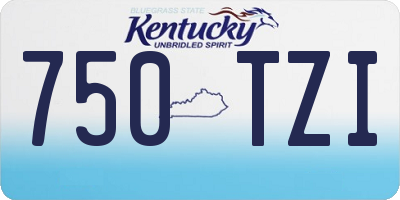 KY license plate 750TZI