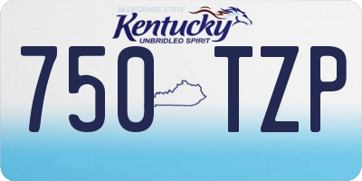 KY license plate 750TZP