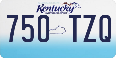 KY license plate 750TZQ