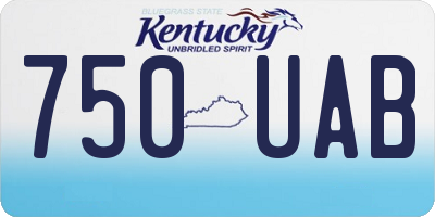 KY license plate 750UAB