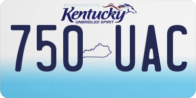 KY license plate 750UAC