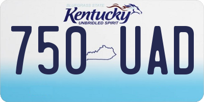 KY license plate 750UAD
