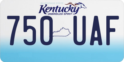 KY license plate 750UAF