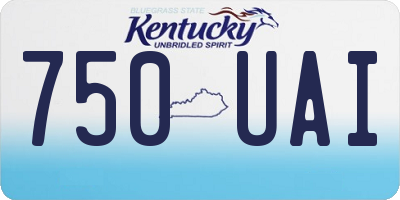 KY license plate 750UAI
