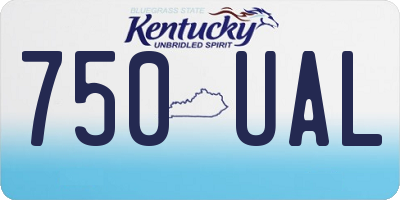 KY license plate 750UAL