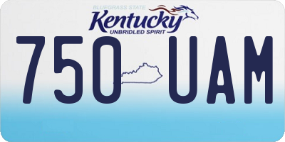 KY license plate 750UAM