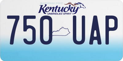 KY license plate 750UAP