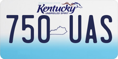KY license plate 750UAS