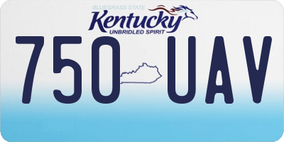 KY license plate 750UAV