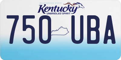 KY license plate 750UBA