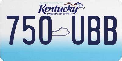 KY license plate 750UBB
