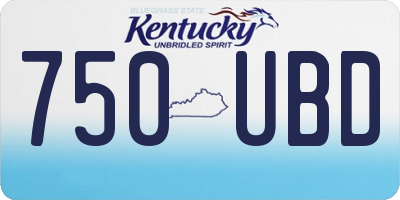 KY license plate 750UBD
