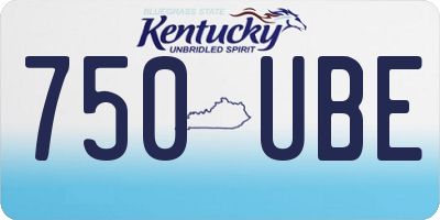 KY license plate 750UBE
