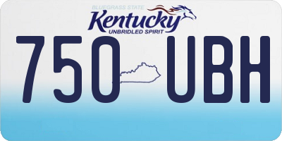 KY license plate 750UBH