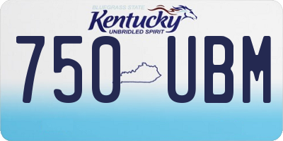 KY license plate 750UBM