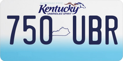 KY license plate 750UBR