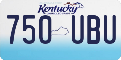 KY license plate 750UBU
