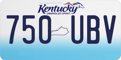 KY license plate 750UBV