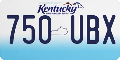 KY license plate 750UBX