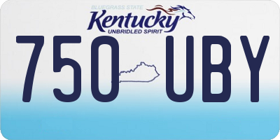 KY license plate 750UBY