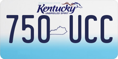 KY license plate 750UCC