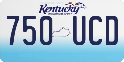 KY license plate 750UCD