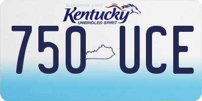 KY license plate 750UCE