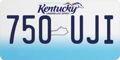 KY license plate 750UJI