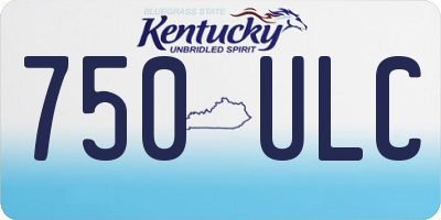 KY license plate 750ULC