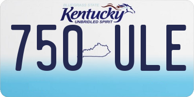 KY license plate 750ULE