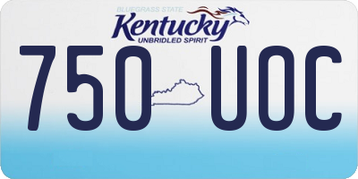 KY license plate 750UOC
