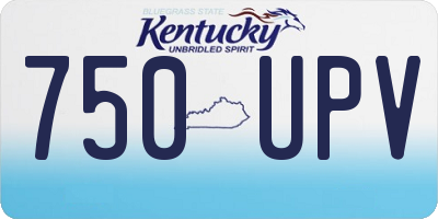 KY license plate 750UPV