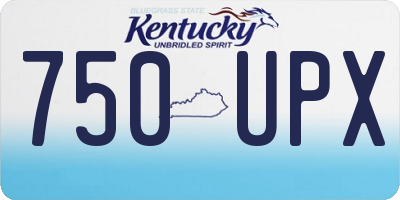 KY license plate 750UPX