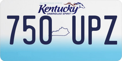 KY license plate 750UPZ