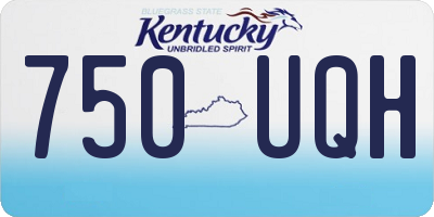 KY license plate 750UQH