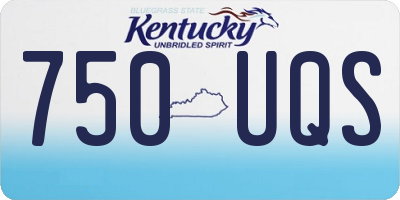 KY license plate 750UQS