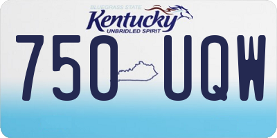 KY license plate 750UQW