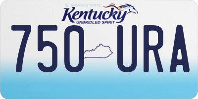 KY license plate 750URA