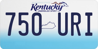 KY license plate 750URI