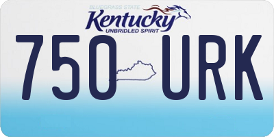 KY license plate 750URK