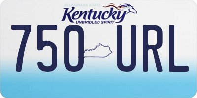 KY license plate 750URL