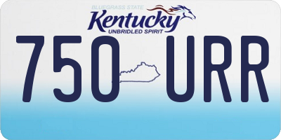 KY license plate 750URR