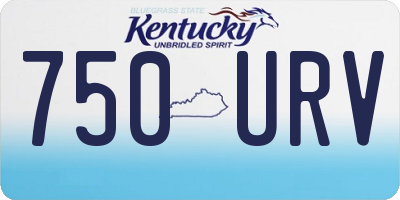 KY license plate 750URV