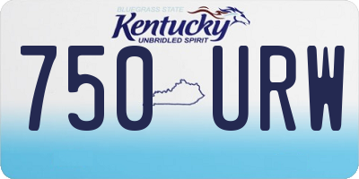 KY license plate 750URW