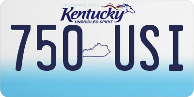 KY license plate 750USI