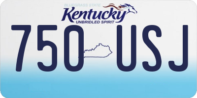 KY license plate 750USJ