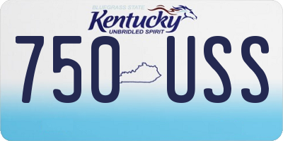 KY license plate 750USS