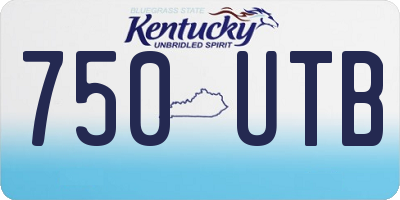 KY license plate 750UTB